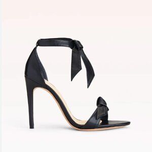 Alexandre Birman Clarita Ankle-Tie High-Heel Leather Sandals Black